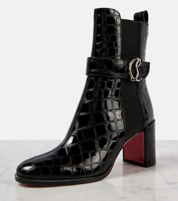 CL croc-effect leather ankle boots | Christian Louboutin