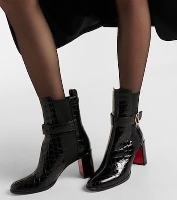 CL croc-effect leather ankle boots | Christian Louboutin