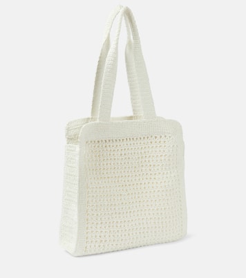 Borsa Medium in crochet con logo | Miu Miu