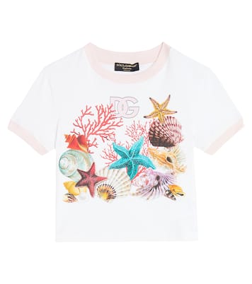 Camiseta Capri DG de algodón estampada | Dolce&Gabbana Kids
