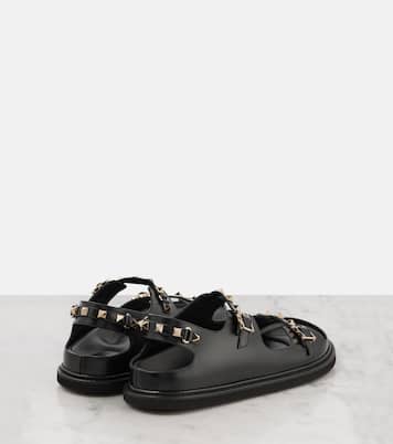 Rockstud leather flat sandals | Valentino Garavani