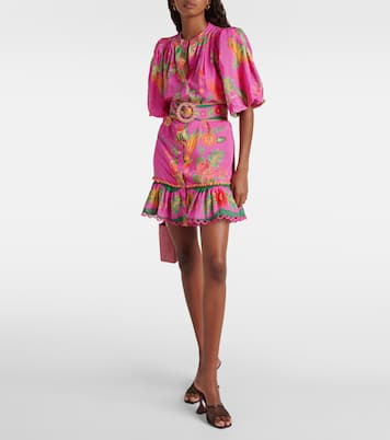 Delicate Fruit Garden cotton-blend minidress | Farm Rio