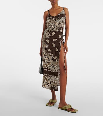 Bandana printed muslin midi dress  | The Attico