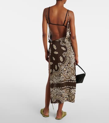 Bandana printed muslin midi dress  | The Attico