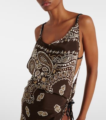 Bandana printed muslin midi dress  | The Attico