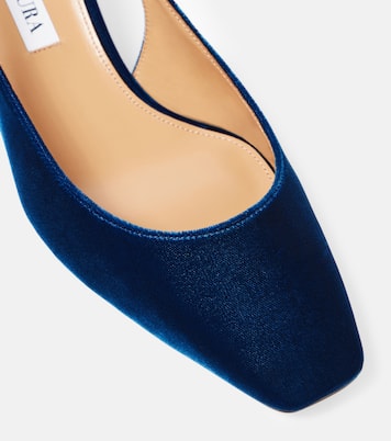 Pumps slingback Very Bow Tie 35 in velluto | Aquazzura
