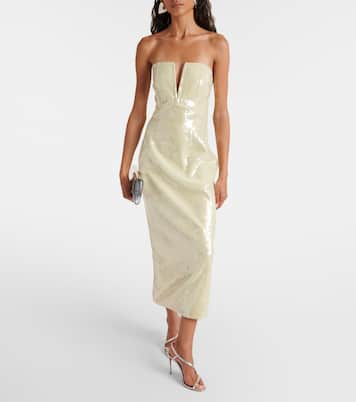 Sequined strapless corset dress | Roland Mouret