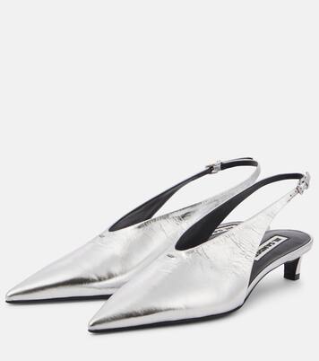 Pumps slingback in pelle metallizzata | Jil Sander