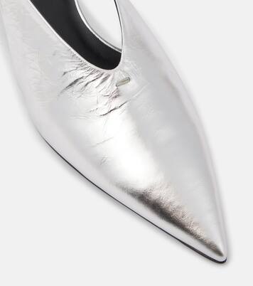 Pumps slingback in pelle metallizzata | Jil Sander