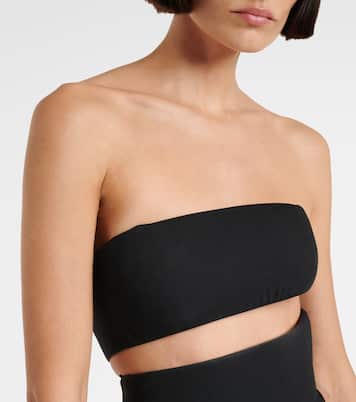 Vestido midi Spiral de seda y lana | Alaïa
