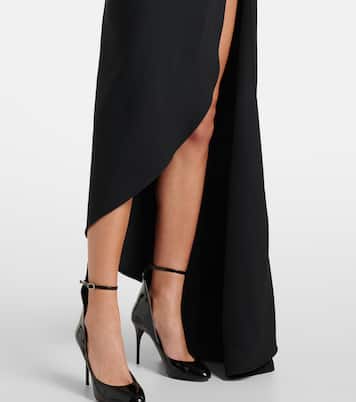 Vestido midi Spiral de seda y lana | Alaïa
