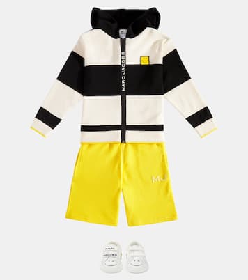 Shorts in jersey di cotone con logo | Marc Jacobs Kids