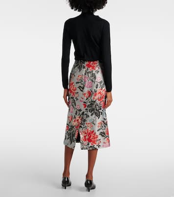 Jupe crayon en jacquard à fleurs | Carolina Herrera