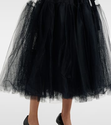 Falda midi de tul con lazo | Erdem