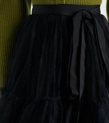 Falda midi de tul con lazo | Erdem