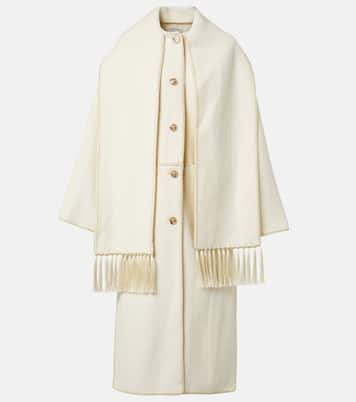 Cappotto in misto lana con sciarpa | Toteme