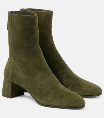 Saint Honore 50 suede ankle boots | Aquazzura