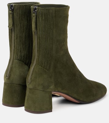 Saint Honore 50 suede ankle boots | Aquazzura