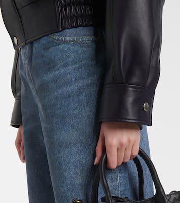 Veste blouson en cuir et shearling | Bottega Veneta