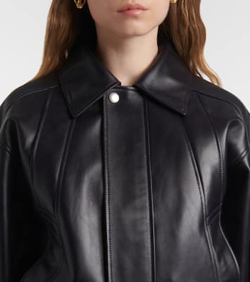 Veste blouson en cuir et shearling | Bottega Veneta