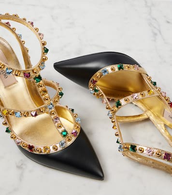 Pumps slingback Rockstud in pelle | Valentino Garavani
