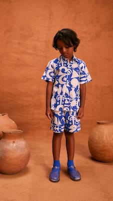 Camicia in cotone con stampa | Fábula