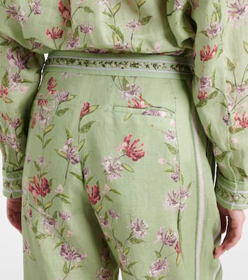Weite Hose Florecer Honeysuckle aus Leinen | Agua by Agua Bendita