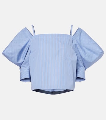 Top in popeline di cotone a righe | Sacai