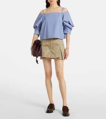 Top in popeline di cotone a righe | Sacai