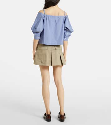 Top in popeline di cotone a righe | Sacai