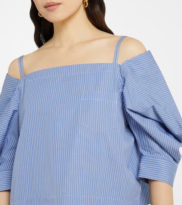 Top in popeline di cotone a righe | Sacai
