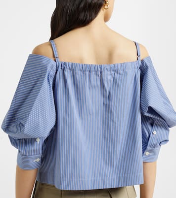 Top in popeline di cotone a righe | Sacai