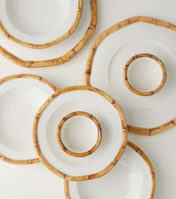 Bamboo set of 2 ceramic charger plates | Les-Ottomans
