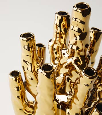 Coral porcelain vase by Norman Trapman | Polspotten