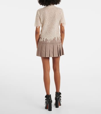 Top in pizzo di cotone e seta | McQueen