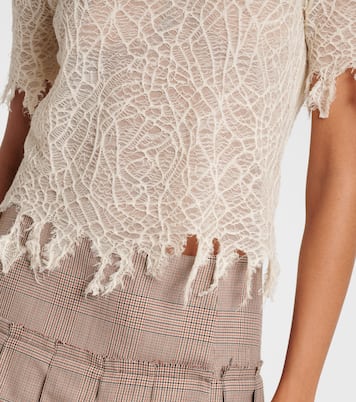 Top in pizzo di cotone e seta | McQueen