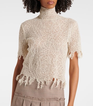 Top in pizzo di cotone e seta | McQueen