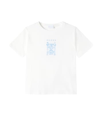 Camiseta en jersey de algodón estampada | Gucci Kids
