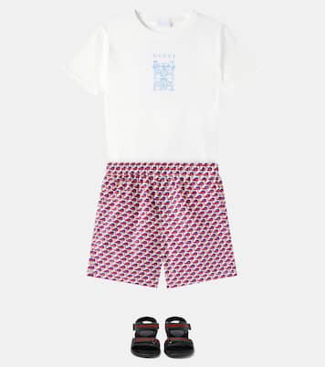 Camiseta en jersey de algodón estampada | Gucci Kids