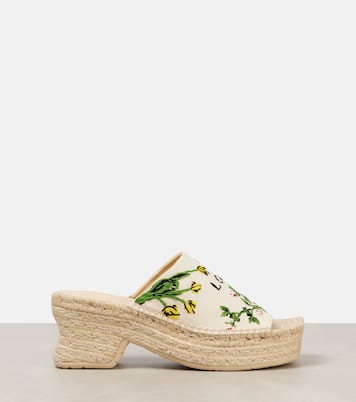 Paula's Ibiza Petal 80 platform mules | Loewe