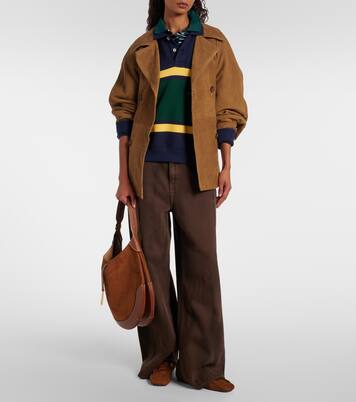 Polo ID Large suede shoulder bag | Polo Ralph Lauren