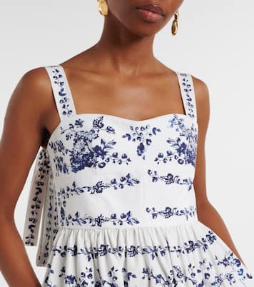 Vestido midi de algodón estampado | Erdem
