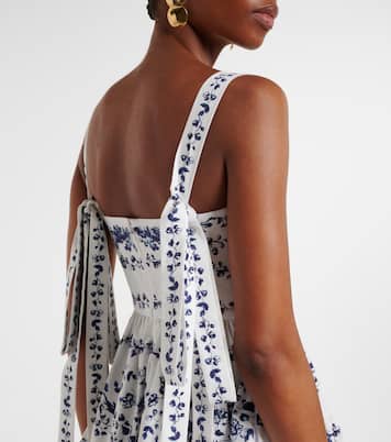 Vestido midi de algodón estampado | Erdem