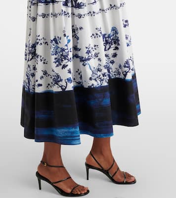 Vestido midi de algodón estampado | Erdem