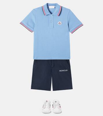 Logo cotton polo shirt | Moncler Enfant