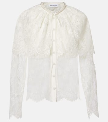 Caped lace cardigan | Self-Portrait