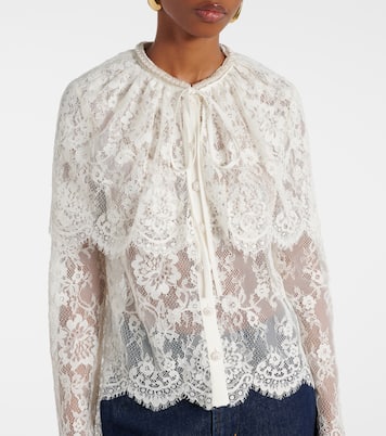 Caped lace cardigan | Self-Portrait