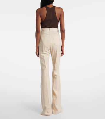 Bolan cotton and linen bootcut jeans | Rick Owens