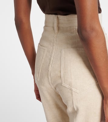 Bolan cotton and linen bootcut jeans | Rick Owens