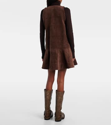 Cotton corduroy minidress | Ganni